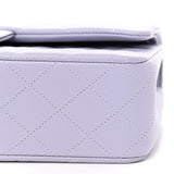 Caviar Quilted Medium Double Flap Light Purple