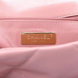 Goatskin Quilted Medium 19 Flap Light Pink