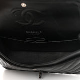 Lambskin Chevron Medium Double Flap So Black