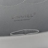 Caviar Quilted Jumbo Double Flap Grey