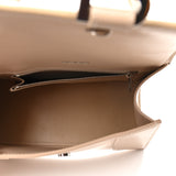 Small Hourglass Top Handle Light Beige Bag