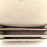 Calfskin Crocodile Embossed Medium Sunset Blanc Bag