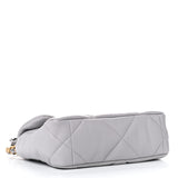 Lambskin Quilted Medium Chanel 19 Flap Light Grey