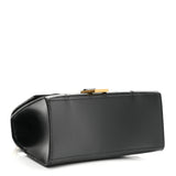 Small Hourglass Top Handle Black Bag