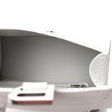 Small Hourglass Crocodile Top Handle White Bag