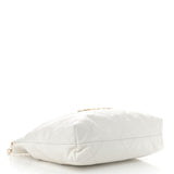 Shiny Calfskin Quilted Small Chanel 22 White