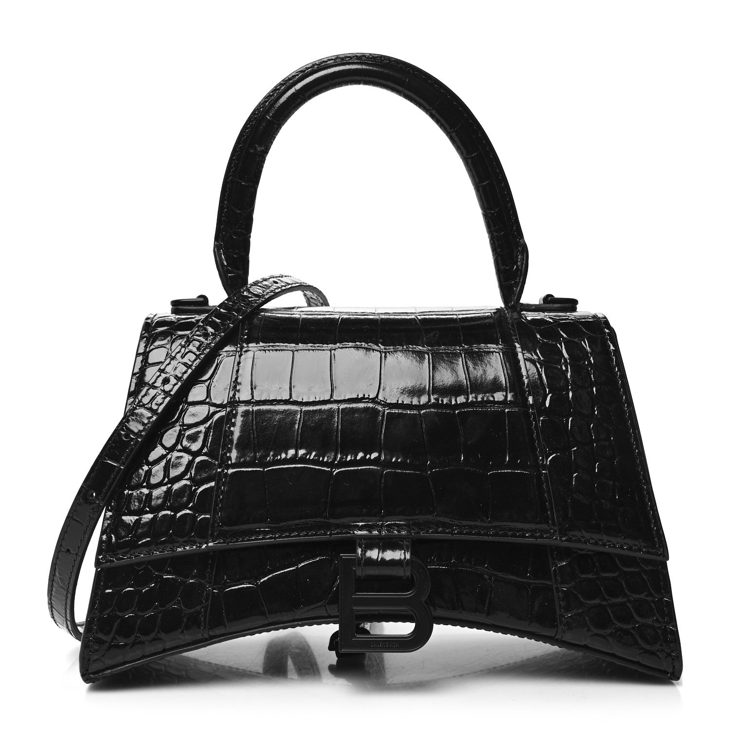 Small Hourglass Crocodile Top Handle Taupe Bag – Luxefectly