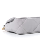 Lambskin Quilted Medium Chanel 19 Flap Light Grey