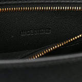 Small Hourglass Top Handle Black Bag