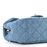 Denim Quilted CC Pearl Crush Mini Flap