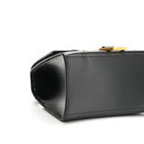 Small Hourglass Top Handle Black Bag