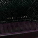 Caviar Quilted Large Gusset Flap Wallet Black