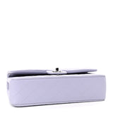 Caviar Quilted Medium Double Flap Light Purple