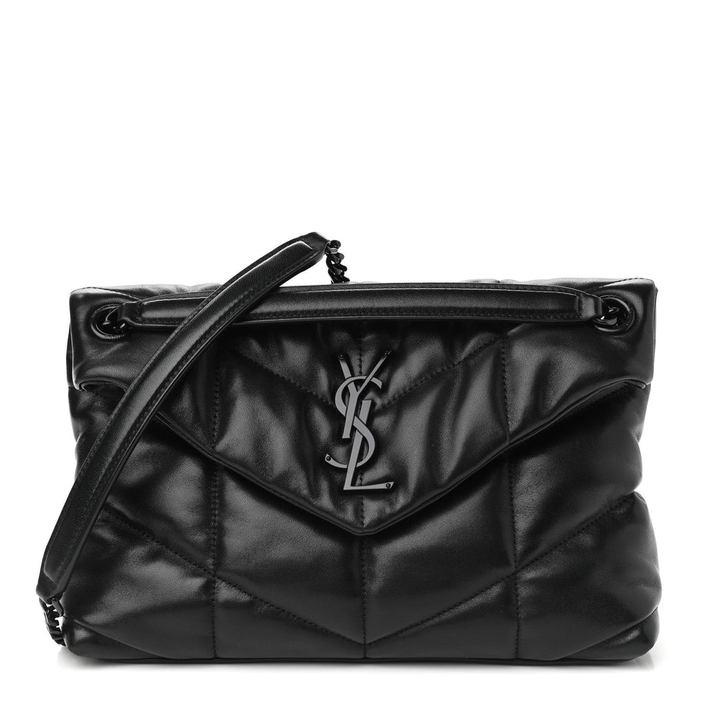 Saint Laurent Mini Loulou Puffer Bag in Black