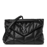 Lambskin Quilted Small Loulou Puffer Black Bag