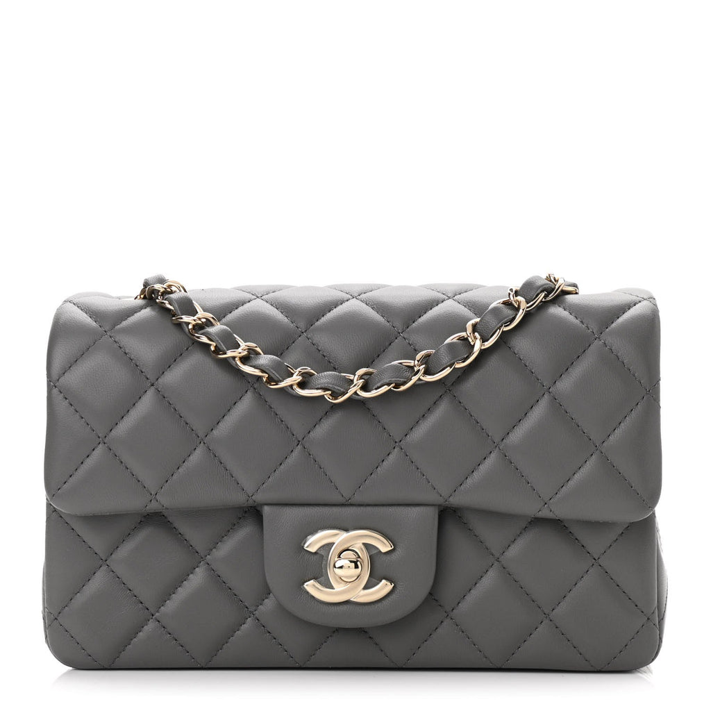 CHANEL Lambskin Quilted Mini Square Flap Black 1275414