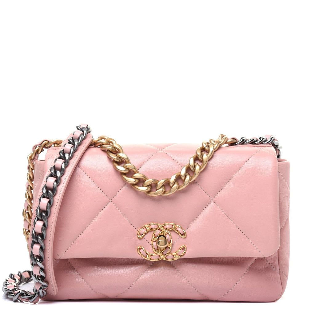 Only 2358.00 usd for CHANEL 19 Small Flap Bag in Light Beige Lambskin  Online at the Shop