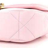 Lambskin Quilted Medium 19 Flap Light Pink