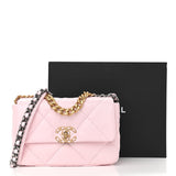 Lambskin Quilted Medium 19 Flap Light Pink