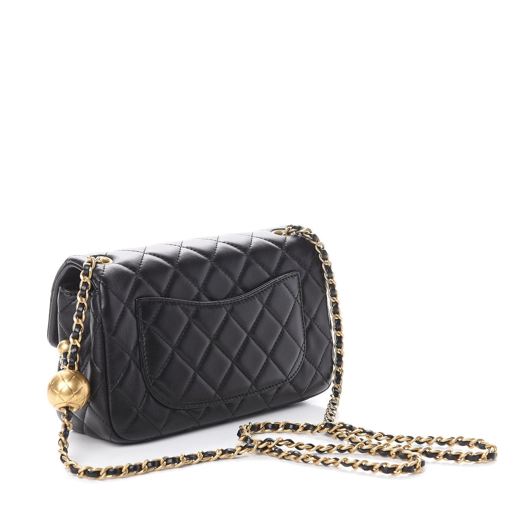 Chanel Classic Mini Rectangular flap bag black lambskin