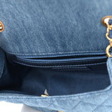 Denim Quilted CC Pearl Crush Mini Flap