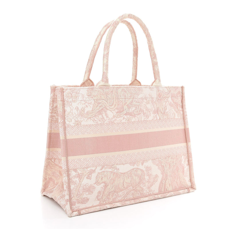 Small Oblique Toile De Jouy Book Tote Rose