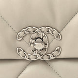 Lambskin Quilted Medium Chanel 19 Flap Grey