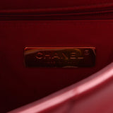 Lambskin Quilted Medium Chanel 19 Flap Red